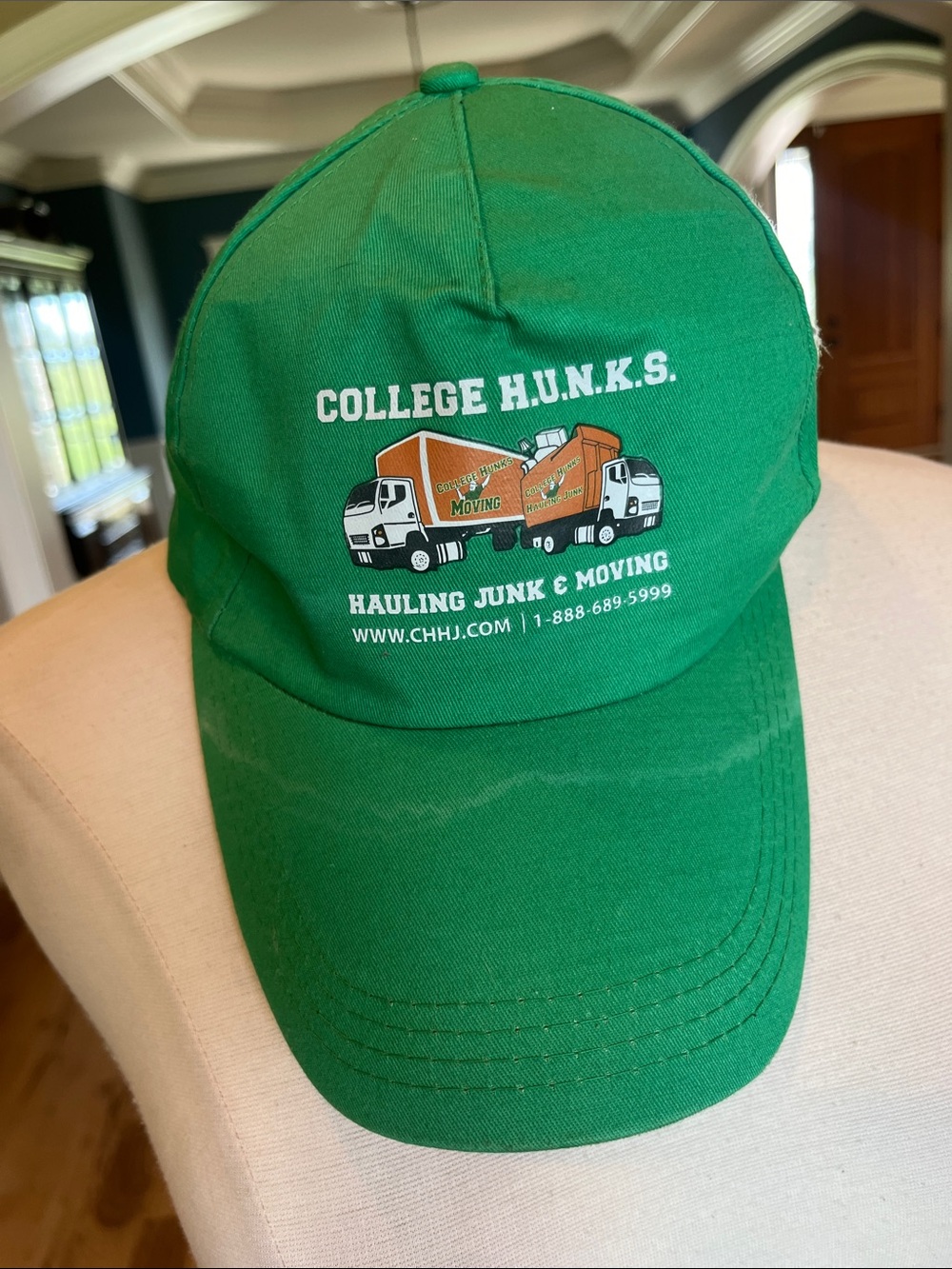 College HUNKS Hauling Junk & Moving Green Baseball Cap